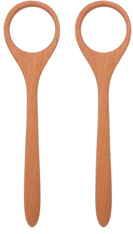 TOYANDONA 2er-Set Teigbesen (30 cm) – Dänischer Teigbesen für Sauerteigbrot – Handrührgerät aus Holz, ideal zum Brotbacken