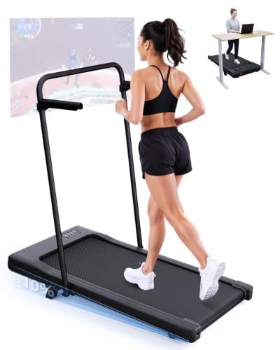 Copant Walking Pad mit Steigung 10%, Laufband für Zuhause mit Smart App | Einstellbare Geschwindigkeit 6km/h & 12km/h, Max 136kg mit KI-Trainer, Zusammenklappbar Kompaktes Leiser Betrieb Design