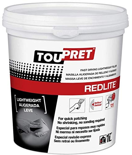 TOUPRET 57139 Redlite Fast Drying Lightweight Filler 4 Litre