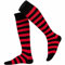 Mysocks Unisex Kniestrümpfe lange Socken Streifen rot schwarz