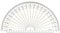 MINERVA Halbkreis Winkelmesser, Gon 200, 25 cm, transparent