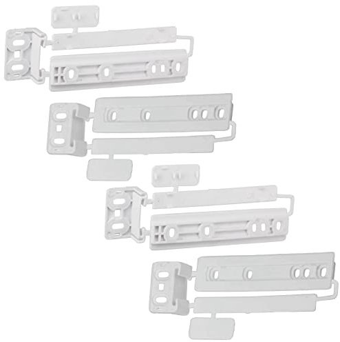 Zanussi Genuine ZGC42 ZI310DIS ZI7120F Fridge Freezer Door Mounting Brackets Plastic Slide Fixing Kit (4 Pack)