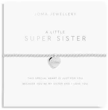 Joma Jewellery A Little Super Sister Bracelet | One Size Stretch Ladies Gift Bracelet