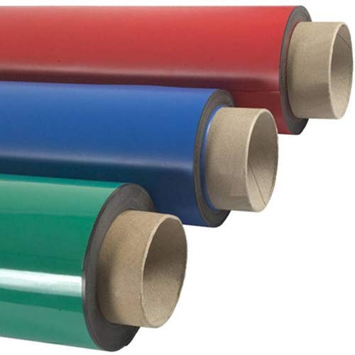 Magnetfolie farbig beschichtet 0,9mm x 60cm x 30m Rolle, Farbe:gelb