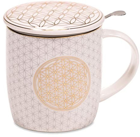 Métal Mug infuseur à thé Fleur de Vie 400ml