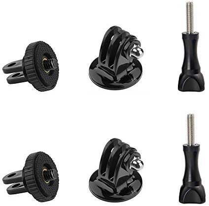 Alsukeay Tripod Adapter Mount with 1/4 Screw Camera Adapter Compatible with GoPro Hero 7 6 5 4 3 3+ 2 1 Session Black Silver SJ4000 SJ5000 Xiaomi Action Cameras