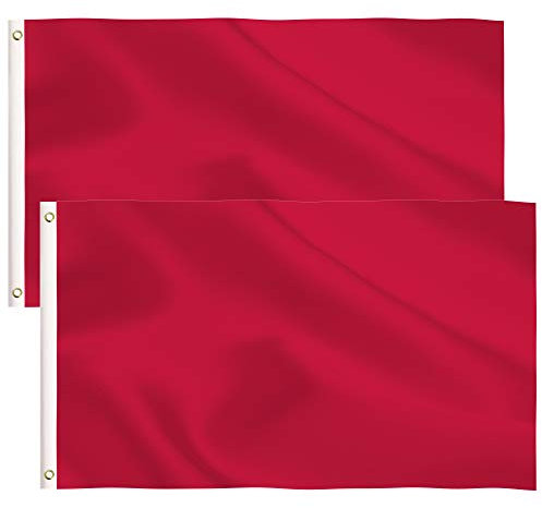 Massive Flagge, 91 x 152 cm, mit Blanko-Flaggen, Banner aus Polyester und Messing-Ösen, Gartendekoration rot