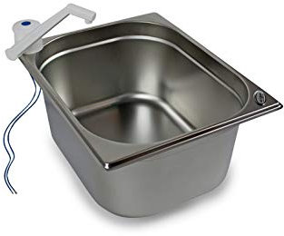 Edelstahl Spülbecken Camping Spüle integriert Barwig weiß Waschbecken + Ablauf 325x265x150mm + Wasserhahn Ecke (ad-ideen)