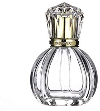 50ML 1.7 oz Vintage Forma de calabaza Botella de spray vacía recargable de vidrio transparente Botella de perfume Spray de niebla fina Botella de perfume Rociador