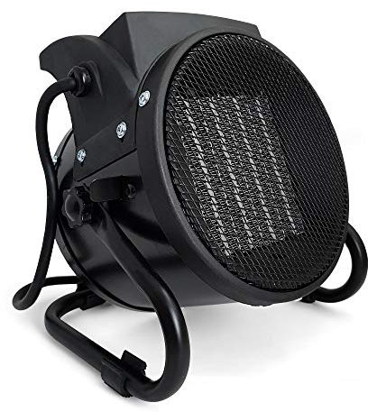 Elixir Gardens Low Energy 2 Heat Setting Industrial 2000W Tilting Portable Electric Fan Heater | TSE-2000R (2kW) | Household, Warehouse, Workshop, Garage, Caravan, Shed & Site Space Heating