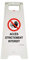 AUA SIGNALETIQUE - Chevalet de signalisation accès strictement interdit - Poids 1KG en plastique blanc