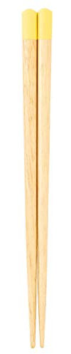 Ogishi Tadashi Shouten Small Size Pastel Color Reusable Wooden Chopsticks for Kids Dishwasher Safe Made in Japan (Yellow 6.5 Inches)
