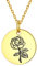 ChicSilver gold Lilie Ketten Geburtsblume Anhänger mit 45cm lang Rolokette Freundschaftskette Partnerkette