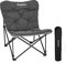 KingCamp Campingstuhl faltbar leicht Camping Stuhl hochlehner Gartenstuhl bequem Gepolster campingstuhl XXL mit Tasche Relaxsessel für Camp Garten Balkon Strand Outdoor Butterfly Campingstuhl，Grey
