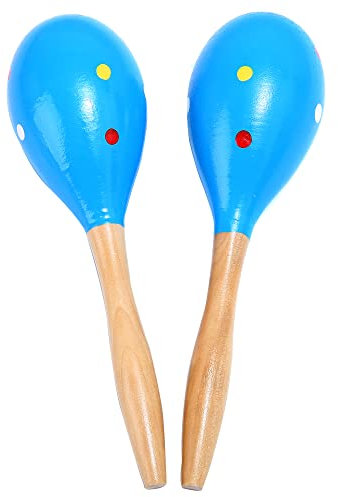 Maracas, professionelle Rumba-Shaker aus Holz, lateinisches Musikinstrument, Hand-Percussion-Rasseln mit klarem Salsa-Rhythmus für Erwachsene und Kinder, Partyspiel, 2er-Set