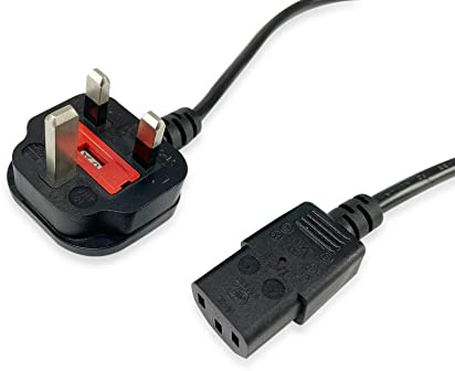 Equip IEC-Stromkabel UK C13 zu BS1363 2 m Stecker/Buchse schwarz