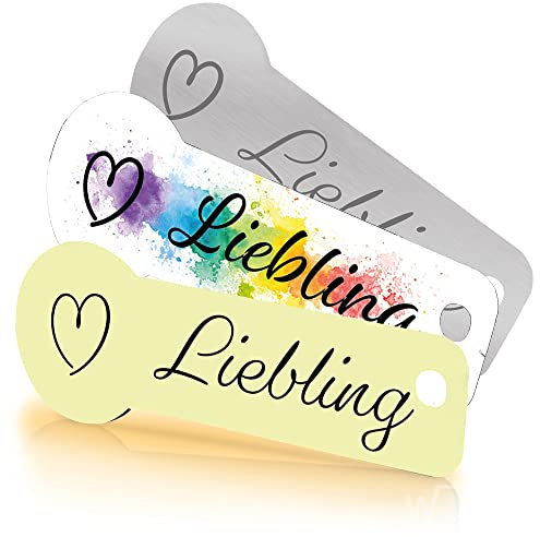 Einkaufswagenlöser Liebling/Schlüsselanhänger Einkaufschip mit Schlüsselfundservice/Abziehbarer Einkaufswagenchip Metall, Chip Einkaufswagen, Key Finder / 3 Stück