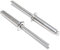 Rivetti ciechi, 6 x 25 mm, 40 pezzi, in acciaio inox A2 (V2A) con testa piatta, forma A, rivetti a pop, DIN 7337 - ISO 15983
