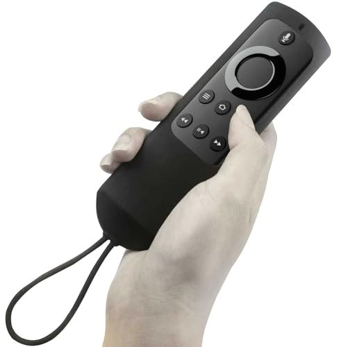 USTIYA Remote Control Case for Amazon Fire TV 1/2/3/ Stick 1/2/Basic Edition Gen/Fire TV Cube (1st / 2nd Gen) Case Smart Shockproof Cover Accessories (Black)