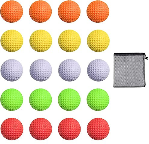 20 Stück Katzenbälle Interaktives Katzenspielzeug Ball Golfbälle aus Hochwertigem Schaumstoff Bälle für Katzen und Welpen 20 5 Farben 4.2cm