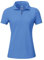 AjezMax Damen Basic Piqué Poloshirt Kurzarm Tennis Golf Polo Shirts Atmungsaktives Leichte Funktionsshirt mit 1/4 Zip Himmelblau S