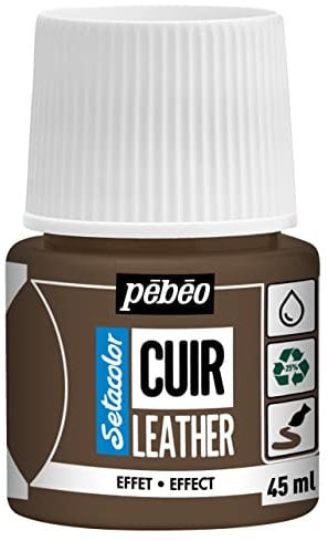 PEBEO - Setacolor Cuir - Peinture Acrylique pour Cuir et Similicuir – Personnalisation Sac, Chaussure, Sneaker - Résistance rayures, pliures, frottements - Effet Métal - Métal Bronze - 45 ml
