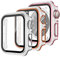 3 Stück Schutzhülle für Apple Watch SE/2 Series 6 5 4 40mm 44mm,iWatch Hülle mit Displayschutz aus Gehärtetem Glas Harte PC Hülle für Apple Watch Series 9 Series 8 Series 7 41mm 45mm
