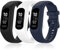 BANDKIT 3 Stück weiche Silikonbänder für Garmin Vivosmart 5 Armbänder Ersatz Sport Bunte Band für Vivosmart 5 Armbänder, Achat