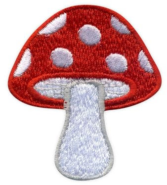 Toadstool Toxic Mushroom – magnetische Rückseite – bestickter Aufnäher/Abzeichen/Emblem