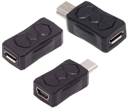 cablecc Lot de 6 adaptateurs d'alimentation 480 Mbit/s Type de données A Micro USB 2.0 Mini USB 5 Broches mâle à Femelle Extension d'alimentation 5 V 2 A