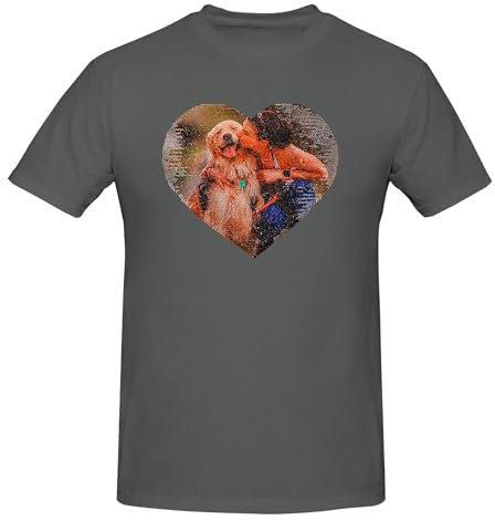 Personalisierte Flip Pailletten Foto T-Shirt, Reversible Herz geformte Pailletten Shirt, Paare Geschenk T-Shirt Unisex
