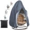 FANSU Hängesessel Abdeckung Outdoor Wasserdicht, 210D Oxford-Stoff Abdeckplane, UV-Anti Winterfest Schutzhülle Gartenmöbel für Hängestuhl, Egg Chair, Swing Chair (Grau,115x190cm)