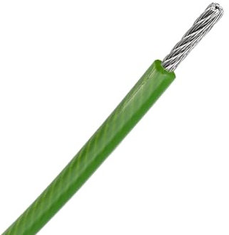 IkErna Wire Cable Diameter 1.5-5.0Mm, 7X7 Strand Core 50M Length Cable, PVC Coated Cable Rope/Diameter 4.0Mm