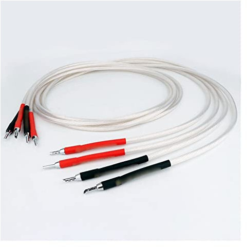 DREEK Audio Cable 4 Roots HIFI 99.999% 5N Single Crystal Copper(OCC) Silver-plated Speaker Cable(1 Meters)