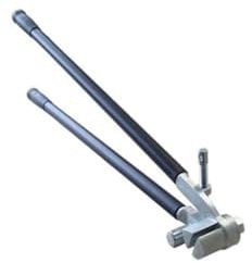 Sanpro Rinneisenbiegezange bis 8 x 40 mm/Rinneisen Abbiegezange, 620 mm, Rinneneisenbiegezange, für Rinneneisen bis 8 x 40 mm, Kopf aus Sphäroguss, lackiert, Schlitzbreite 10 mm