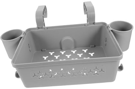 Milisten 1ensemble Panier De Rangement Suspendu Plastique pour Piscine Organisateur Détachable pour Serviettes Et Accessoires De Bain avec Porte-gobelet