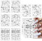8 Blatt Nagelsticker,Nagel Sticker,Valentinstag Nagelaufkleber,Nagel Stickers,Aufkleber Näcel,Nail Art Sticker Dekoration Nageldesign Zubehör,Design Nageldekoration Für Frauen Mädchen