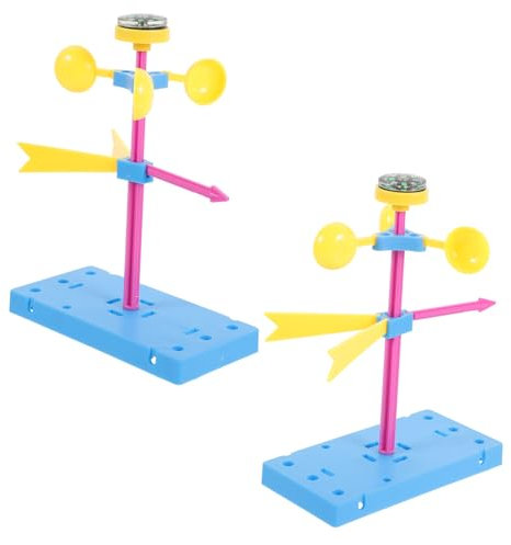 KICHOUSE Experimentprojekte Lernspielzeug Stem Kinder Experiment als Kids Windfahne Kit Kit Vorbau Kinderpädagogikspielzeug Wetterspielzeug Wind Geburtstagsgeschenk Wetterstation