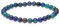 Lebensquelle Plus Kugelarmband | Perlen Armband 6 mm | Hochwertiges Edelsteinarmband | Natur Stein Edelsteinarmband dehnbar (Azurit-Malachit)