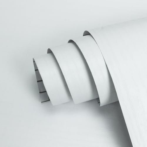 WANMAVIS Sticky Back Plastic Peel and Stick Wallpaper Self Adhesive Wallpaper White Wood Contact Paper Wood Vinyl Wrap Furniture Stickers for Kitchen Cupboard Worktop 44.5x1000cm