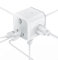 Mehrfachsteckdose ohne Kabel, 7 in 1 Steckdosenwürfel, 4 Fach Cube Mehrfachstecker mit Schalter, 16A 4000W MAX Steckdosenadapter, Steckdosenwürfel mit 2 USB-A & 1 USB-C für Büro Hause Reisen