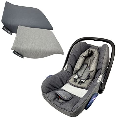 Sitzkeil Sitzverkleinerer Keilkissen kompatibel mit Maxi Cosi Cabrio Fix und Citi ((dunkelgrau)