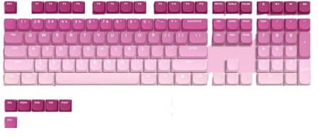 QPSJXN Benutzerdefinierte schlanke Low -Profil -PBT -Taste Double Shot 143 MX Switches Mechanische -Tastatur(Pink-133)