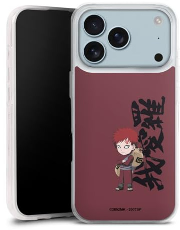 Silikon Hülle kompatibel mit Apple iPhone 17 Pro Case transparent Handyhülle Gaara Naruto Shippuden Fanartikel