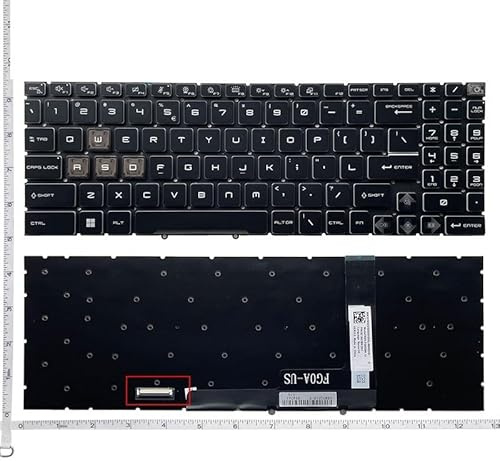 LWDOZMD Für MSI Cyborg 15 A12V/A13V/A13U/A13VF AI A1V für Crosshair R6E B12UE ZKatana Pulse B13V beleuchtete Tastatur(Orange)