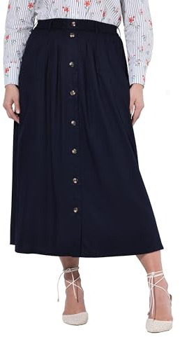 Ulla Popken Damen Jeansrock Marine 46+