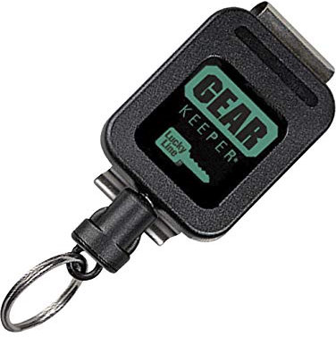 Lucky Line Medium Force Gear Keeper, Industriestärke, Schlüsselaufroller mit 91,4 cm Kevlarschnur, zum Anklippen, 1 Stück pro Packung (47201), Schwarz, mittlere Kraft – hält 7–14 Schlüssel oder 170 g