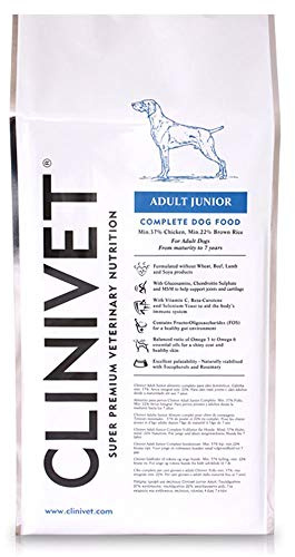 Clinivet Adult Junior Super Premium Natural Hypoallergenic Complete Dry Dog Food - Rich in Protein and Vitamins, 12kg