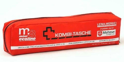 Leina-Werke 14080 Mini-Kombitasche M3 Ecoline ohne Klett, XS, Rot/Schwarz