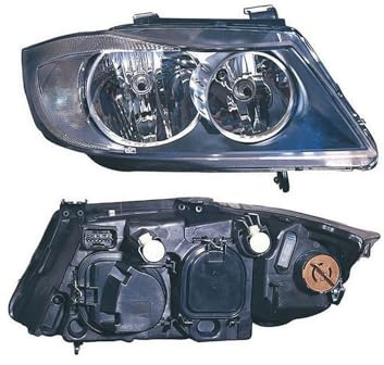 Depo 2746843 Valeo Type Electrical Headlamp with Motor H7/ H7 - Black